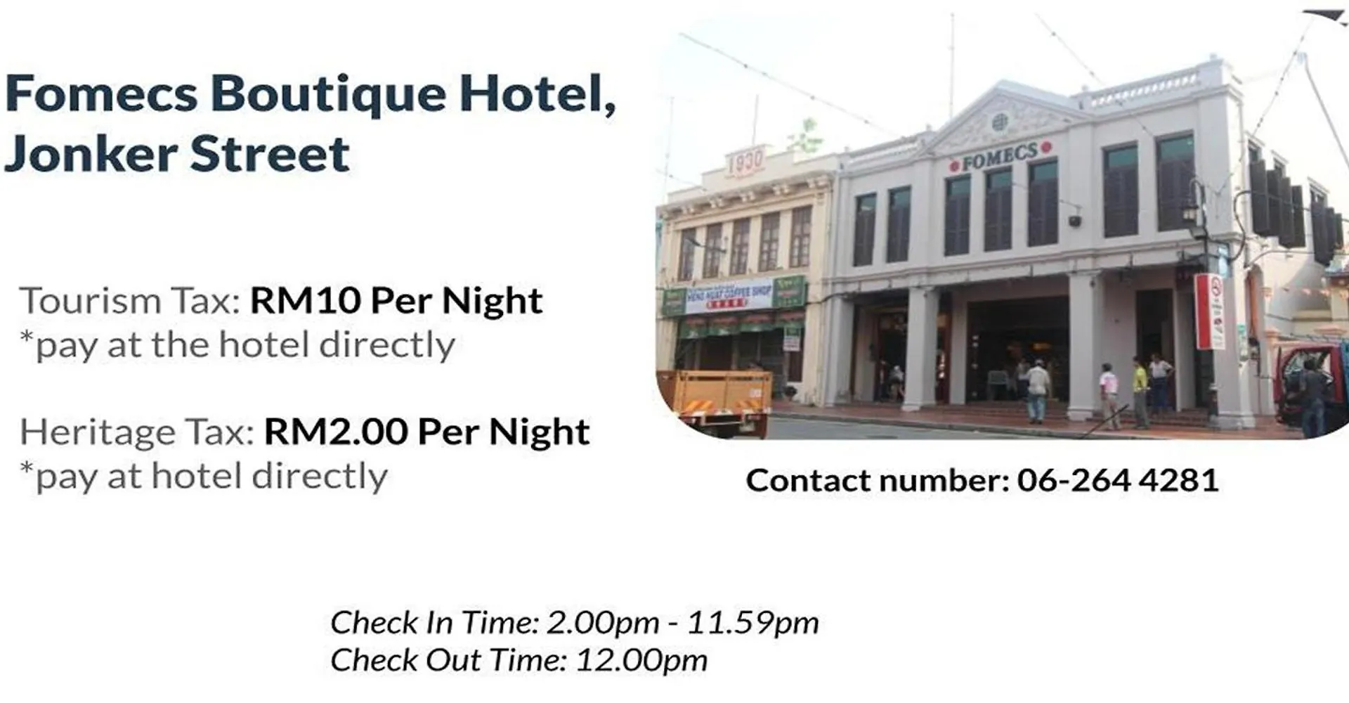 Fomecs Boutique Hotel, Jonker Street Malacca
